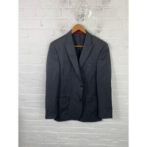 Alfani Men's Wool Blend Two Button Blazer Jacket Long Sleeve Gray Size 38R